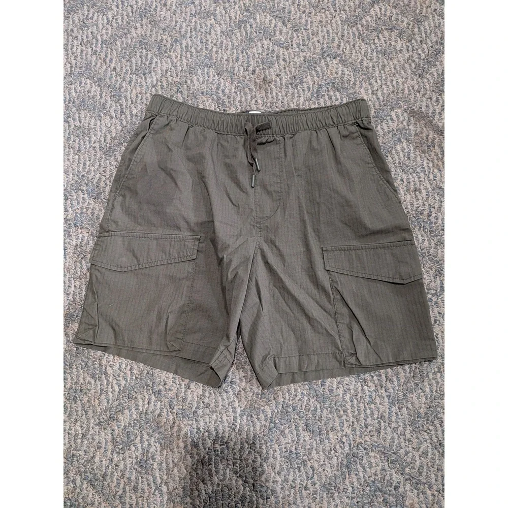 Old Navy Mens Relaxed Built-In Flex Cargo Shorts 7 In Heritage Green Ripstop M